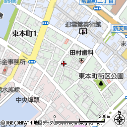 山口県宇部市東本町周辺の地図