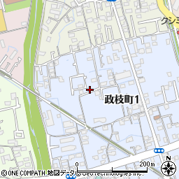 愛媛県新居浜市政枝町1丁目周辺の地図