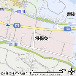 愛媛県松山市常保免周辺の地図
