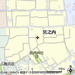 愛媛県西条市宮之内周辺の地図