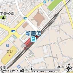 愛媛県新居浜市周辺の地図