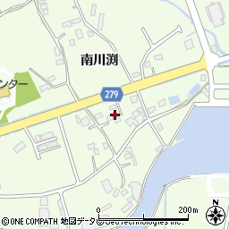 徳島県阿南市那賀川町上福井南川渕周辺の地図