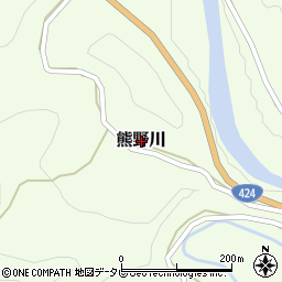 和歌山県日高郡日高川町熊野川周辺の地図