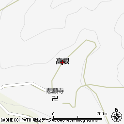 徳島県神山町（名西郡）神領（高根）周辺の地図