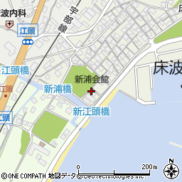 新浦会館周辺の地図