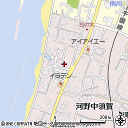 愛媛新聞　エリアサービス北条南周辺の地図