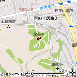 北谷寺周辺の地図