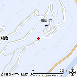 徳島県三好市山城町国政206周辺の地図