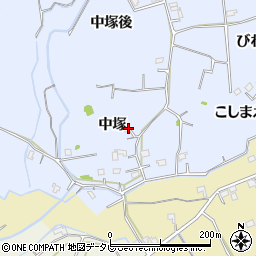 徳島県阿南市羽ノ浦町中庄中塚周辺の地図