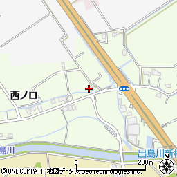 徳島県阿南市那賀川町上福井西ノ口78周辺の地図