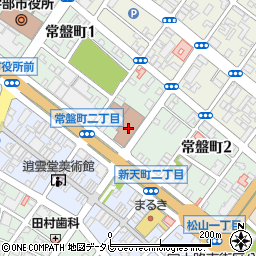 宇部郵便局周辺の地図