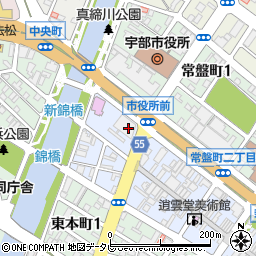 山口銀行宇部支店周辺の地図