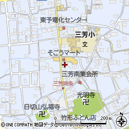 伊予銀行三芳 ＡＴＭ周辺の地図