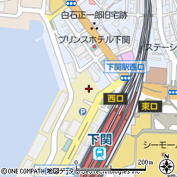 タイムズ下関駅西口駐車場周辺の地図