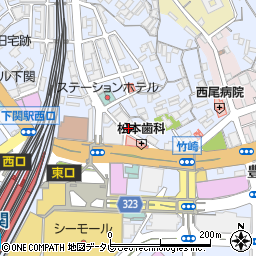 ポラスタービル下関駅前周辺の地図