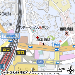 うたうんだ村下関駅前店周辺の地図