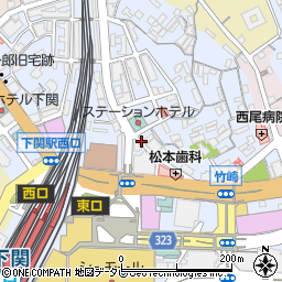 寿司居酒屋 や台ずし 下関駅前町周辺の地図