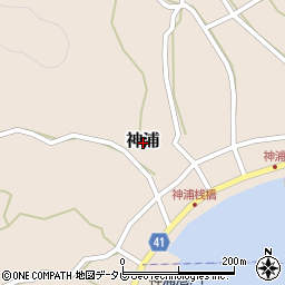 愛媛県松山市神浦周辺の地図