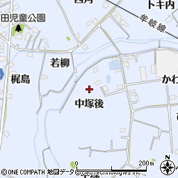 徳島県阿南市羽ノ浦町中庄（中塚後）周辺の地図