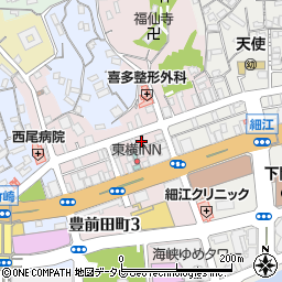 リパーク下関豊前田町駐車場周辺の地図