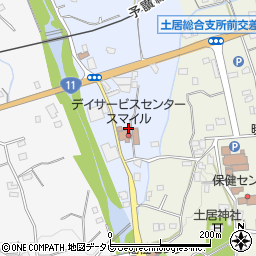 愛媛県四国中央市土居町土居1107周辺の地図