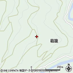 徳島県美馬市穴吹町古宮葛籠周辺の地図