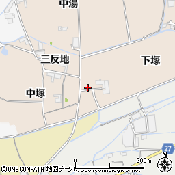 徳島県阿南市那賀川町手島中塚周辺の地図