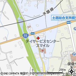 愛媛県四国中央市土居町土居1112周辺の地図