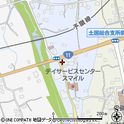 愛媛県四国中央市土居町土居1114周辺の地図