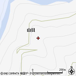 徳島県三好市池田町川崎山貝97周辺の地図
