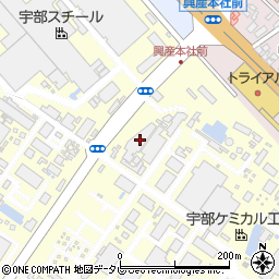 宇部興産メンテナンス株式会社　工務部周辺の地図