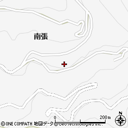 徳島県美馬市木屋平南張768周辺の地図