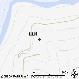 徳島県三好市池田町川崎山貝70周辺の地図