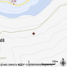徳島県三好市池田町川崎山貝周辺の地図