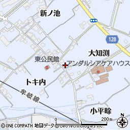 徳島県阿南市羽ノ浦町中庄大知渕44周辺の地図