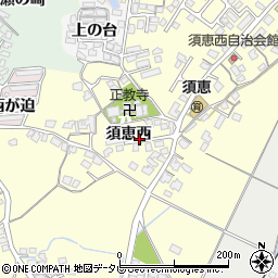 山口県山陽小野田市須恵西周辺の地図