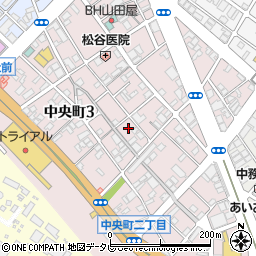 山口県宇部市中央町周辺の地図