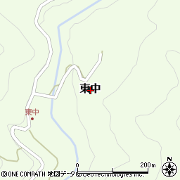 奈良県吉野郡十津川村東中周辺の地図