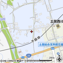 愛媛県四国中央市土居町土居1127周辺の地図