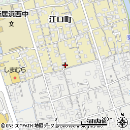 愛媛県新居浜市江口町16-18周辺の地図