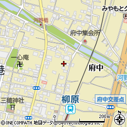 愛媛県松山市府中周辺の地図