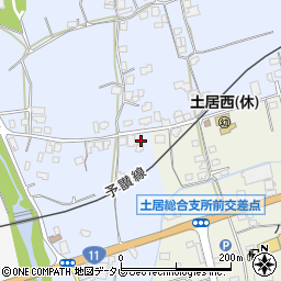 愛媛県四国中央市土居町土居1058周辺の地図