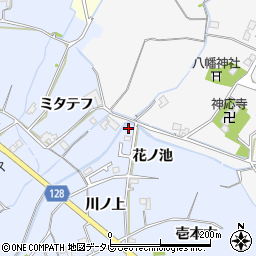 徳島県阿南市羽ノ浦町中庄（花ノ池）周辺の地図