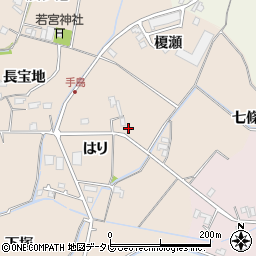 徳島県阿南市那賀川町手島はり周辺の地図