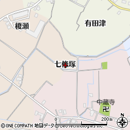 徳島県阿南市那賀川町手島七條塚周辺の地図