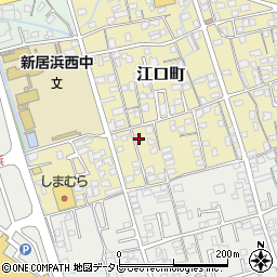 愛媛県新居浜市江口町16-30周辺の地図