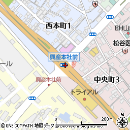 興産本社前周辺の地図