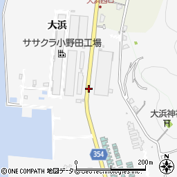 山口県山陽小野田市大浜周辺の地図