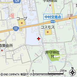 愛媛県四国中央市土居町土居14周辺の地図