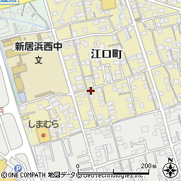 愛媛県新居浜市江口町16-32周辺の地図